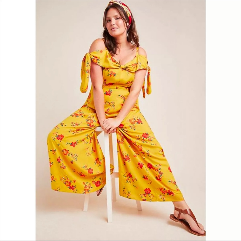 Anthropologie Plus Londonderry Floral Jumpsuit 20W